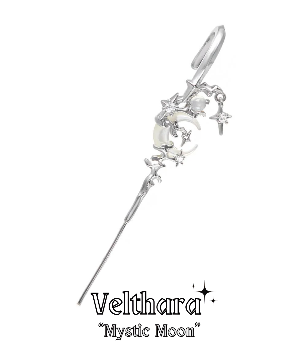 Velthara™ Mythic Moon Needle Earrings