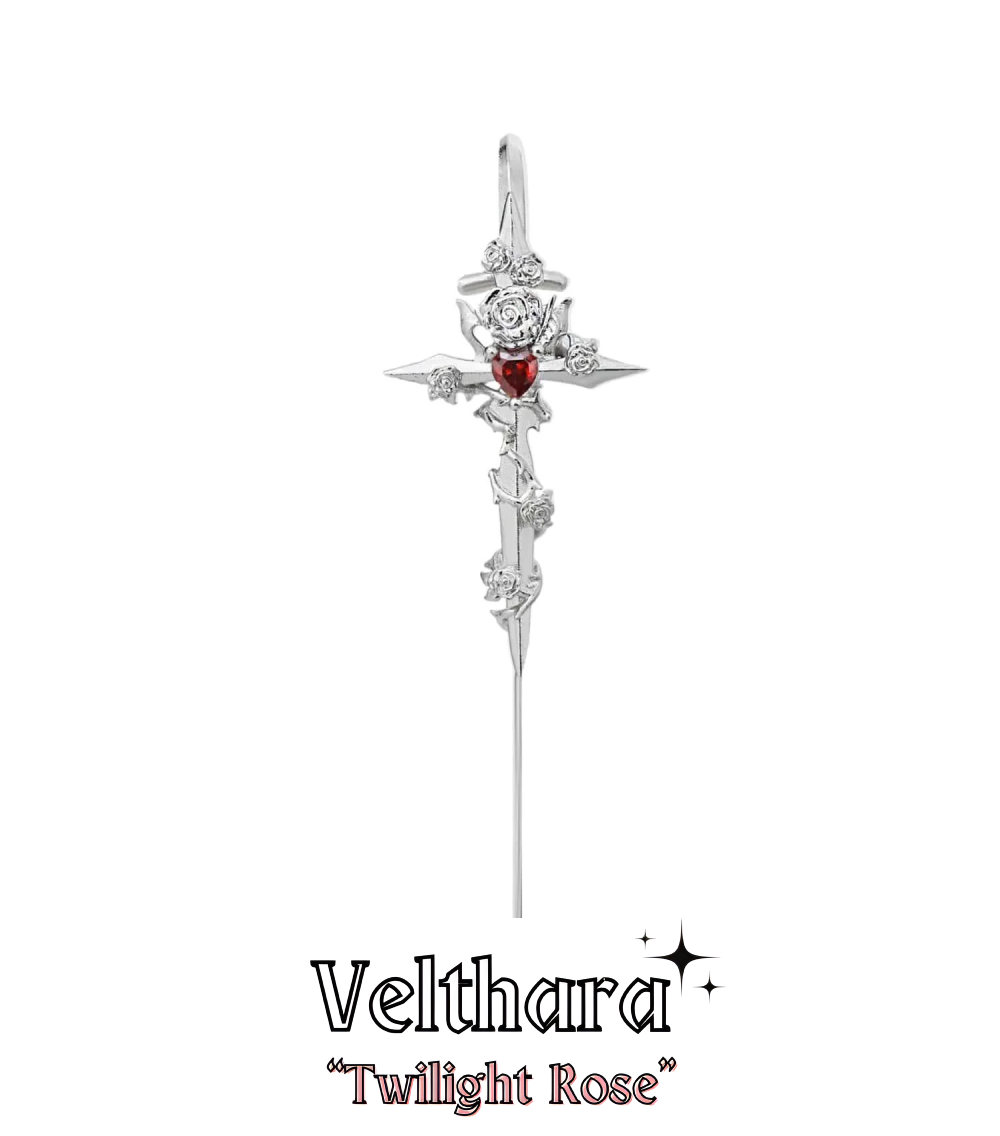 Velthara™ Twilight Rose Needle Earrings